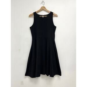 PACT Organic Cotton Fit & Flare Sleeveless High Neck Skater Mini Dress - Medium